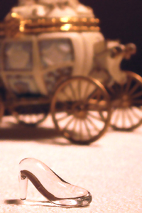 シンデレラのガラスの靴と馬車